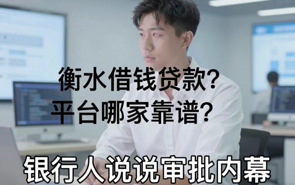 衡水借钱贷款平台哪家靠谱？银行人说说审批内幕