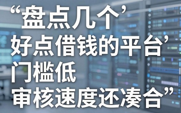 盘点几个好点借钱的平台，门槛低审核速度还凑合