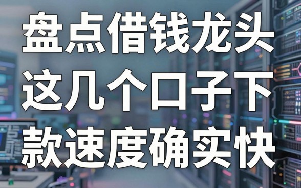 盘点借钱平台龙头，这几个口子下款速度确实快