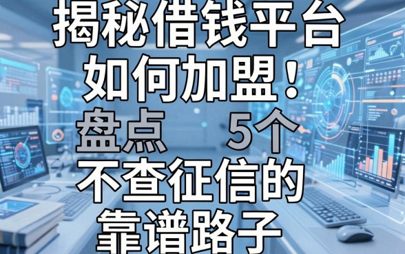 揭秘借钱平台如何加盟：盘点5个不查征信的靠谱路子