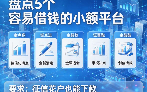 盘点5个容易借钱的小额平台，征信花户也能下款