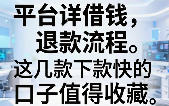 详解平台借钱退款流程，这几款下款快的口子值得收藏