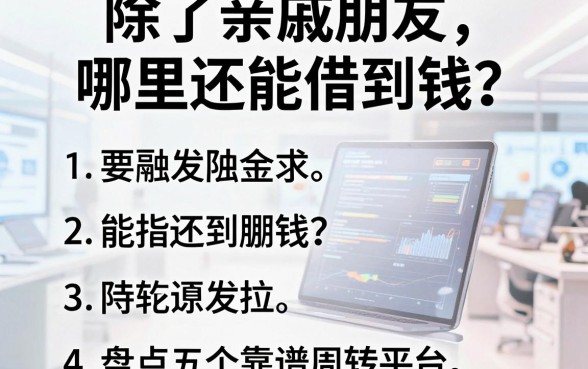 除了亲戚朋友，哪里还能借到钱？盘点五个靠谱周转平台