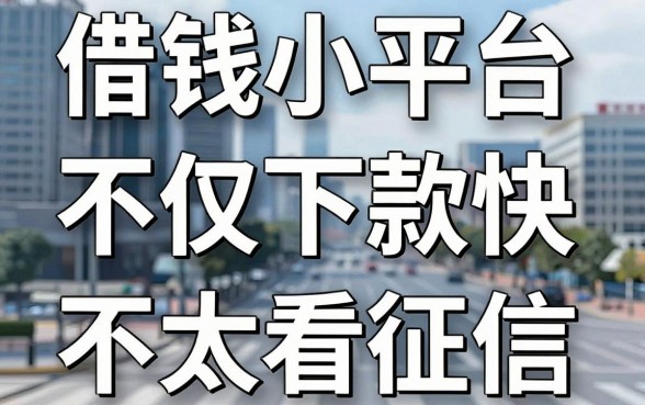 盘点几个隐藏的借钱小平台，不仅下款快还不太看征信