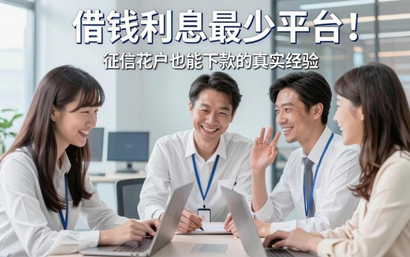 盘点几家借钱利息最少平台，征信花户也能下款的真实经验