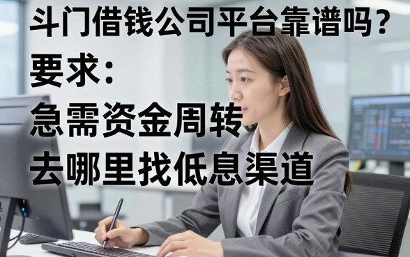 斗门借钱公司平台靠谱吗？急需资金周转去哪里找低息渠道？