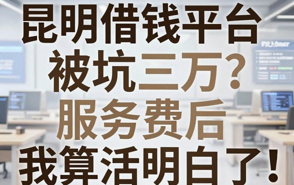 昆明借钱平台哪家靠谱？被坑三万服务费后我算活明白了