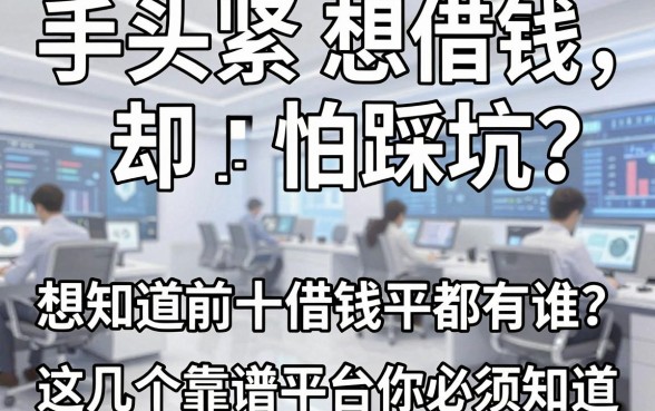 手头紧想借钱却怕踩坑？想知道前十借钱平台都有谁？这几个靠谱平台你必须知道！