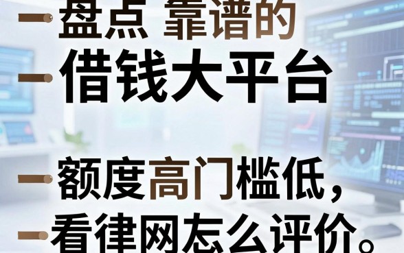盘点五个靠谱的借钱大平台，额度高门槛低，看看网友怎么评价！