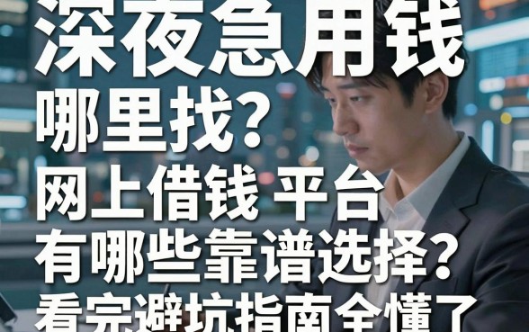 深夜急用钱哪里找？网上借钱平台有哪些靠谱选择？看完这篇避坑指南全懂了