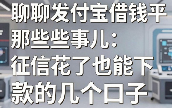 聊聊发付宝借钱平台那些事儿：征信花了也能下款的几个口子