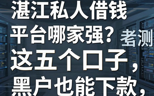 湛江私人借钱平台哪家强？老哥亲测这五个口子，黑户也能下款