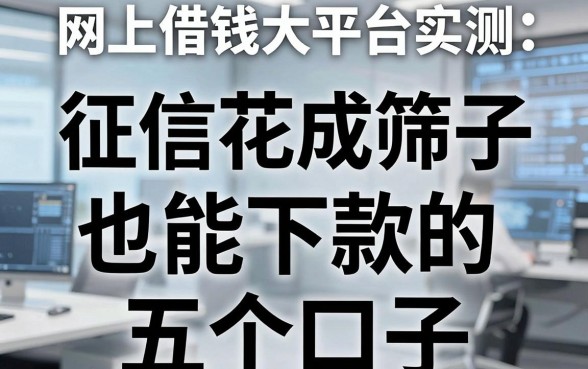 网上借钱大平台实测：征信花成筛子也能下款的五个口子