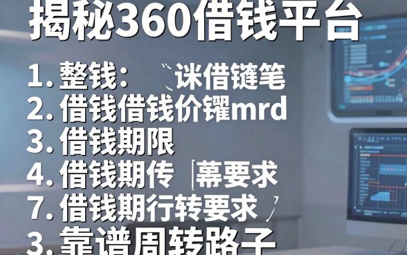 揭秘360借钱平台借钱期限，整理了几个靠谱周转路子