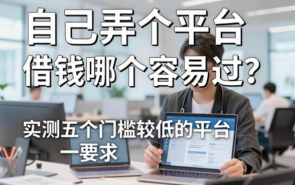 自己弄个平台借钱哪个容易过？实测五个门槛较低的平台分享