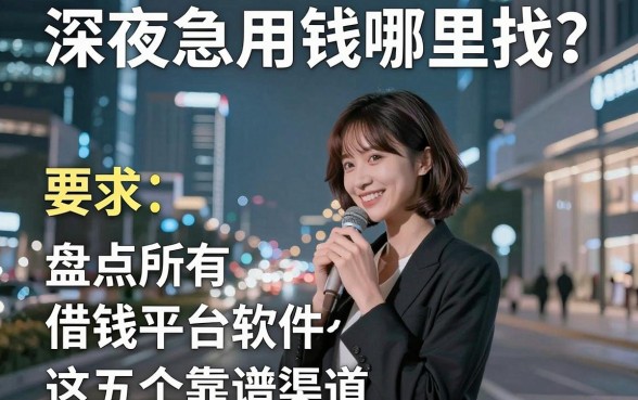 深夜急用钱哪里找？盘点所有借钱平台软件，这五个靠谱渠道你知道吗？