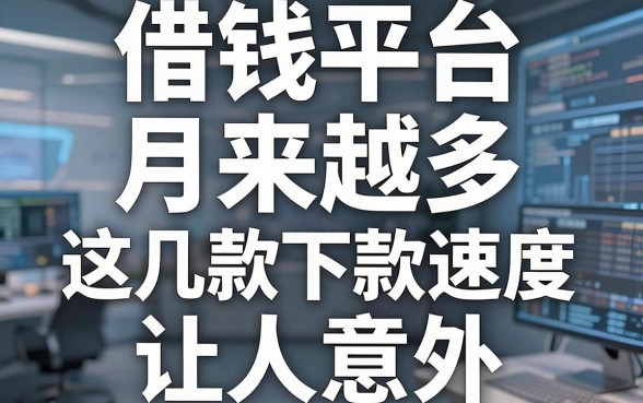 揭秘借钱平台月来越多，这几款下款速度让人意外