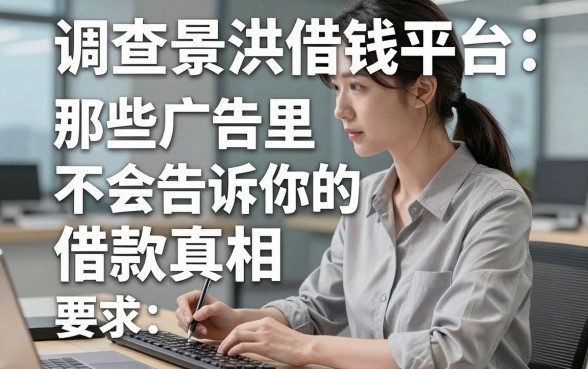 调查景洪借钱平台：那些广告里不会告诉你的借款真相