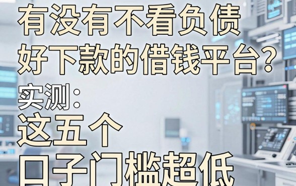 有没有不看负债好下款的借钱平台？实测这五个口子门槛超低