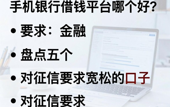 手机银行借钱平台哪个好？盘点五个对征信要求宽松的口子