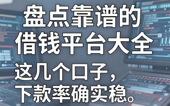 盘点靠谱的借钱平台大全，这几个口子下款率确实稳