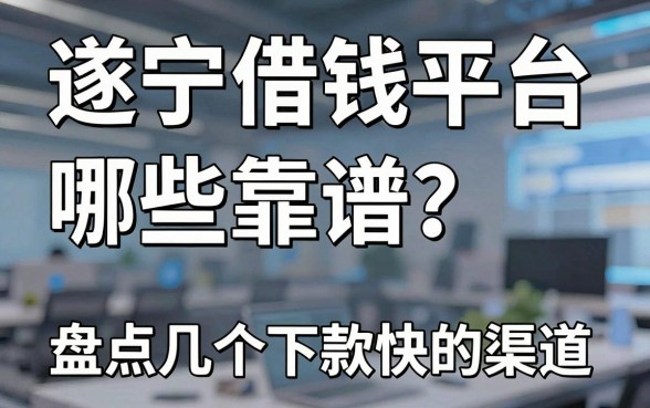 遂宁借钱平台哪些靠谱？盘点几个下款快的渠道