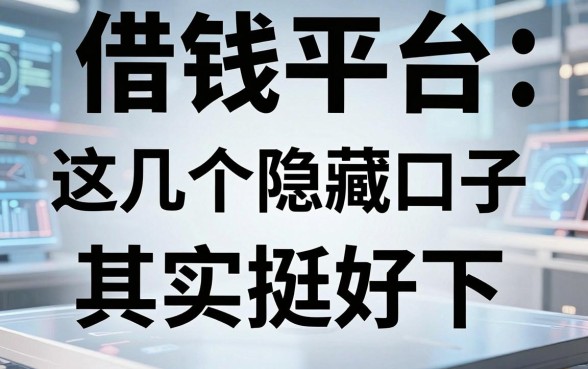 揭秘白条借钱平台：这几个隐藏口子其实挺好下