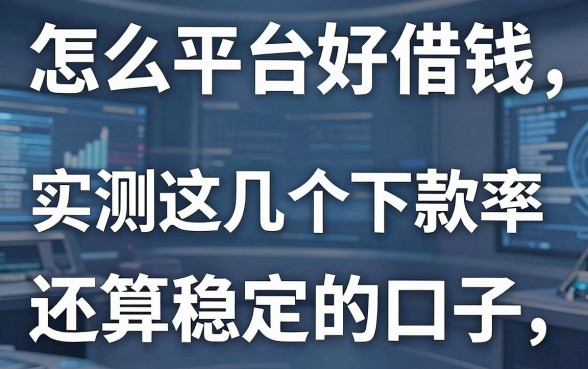 揭秘怎么平台好借钱：实测这几个下款率还算稳定的口子