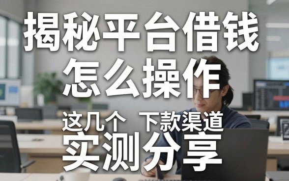 揭秘平台借钱怎么操作，这几个下款渠道实测分享
