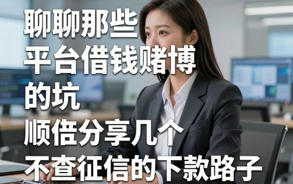 聊聊那些平台借钱赌博的坑，顺便分享几个不查征信的下款路子