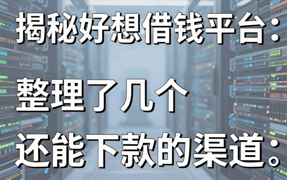 揭秘好想借钱平台：整理了几个还能下款的渠道