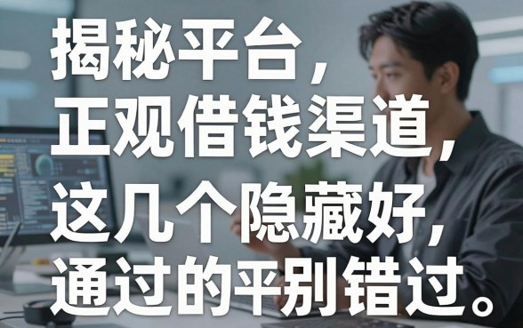 揭秘平台正规借钱渠道，这几个隐藏好通过的平台别错过