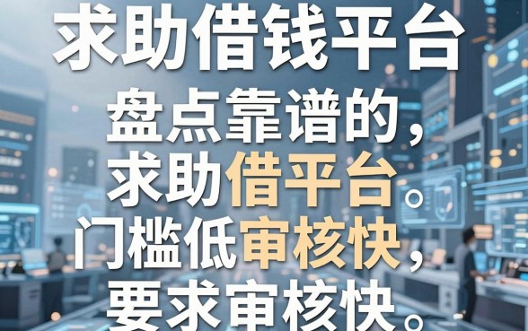 盘点五个靠谱的求助借钱平台，门槛低审核快