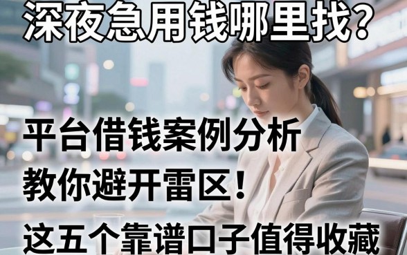 深夜急用钱哪里找？平台借钱案例分析教你避开雷区，这五个靠谱口子值得收藏！