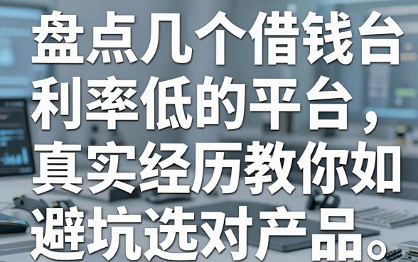 盘点几个借钱平台利率低的平台，真实经历教你如何避坑选对产品