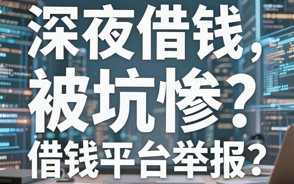 深夜借钱被坑惨？如何有效进行借钱平台举报？这几个正规渠道你必须知道！