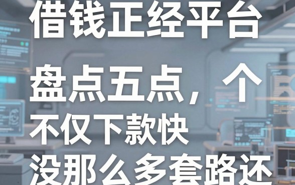 盘点五个借钱正经平台，不仅下款快还没那么多套路