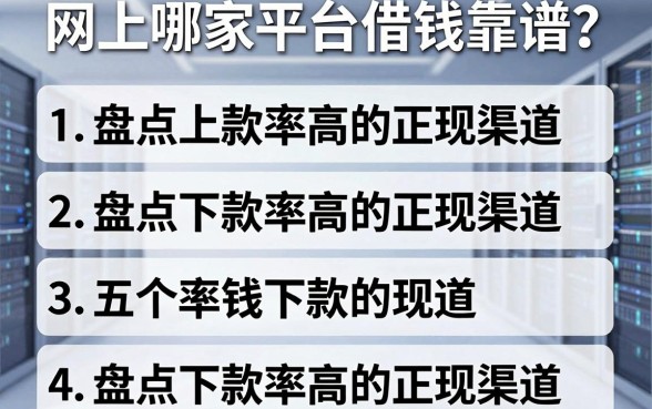 网上哪家平台借钱靠谱?盘点五个下款率高的正规渠道