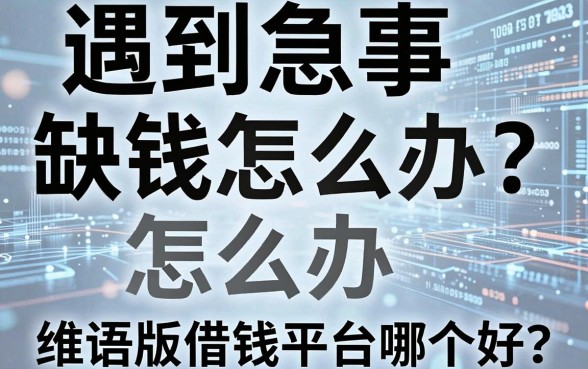 遇到急事缺钱怎么办？维语版借钱平台哪个好？这篇指南帮你轻松解决资金难题