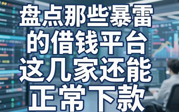盘点那些暴雷的借钱平台，这几家居然还能正常下款？