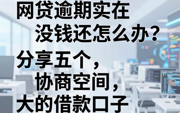 网贷逾期实在没钱还怎么办？分享五个协商空间大的借款口子