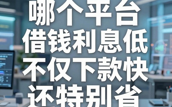 揭秘哪个平台借钱利息低：这几款不仅下款快还特别省