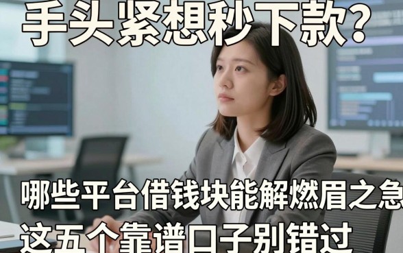 手头紧想秒下款？哪些平台借钱块能解燃眉之急，这五个靠谱口子别错过！