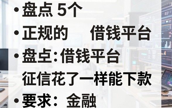 盘点5个正规的借钱平台，征信花了一样能下款