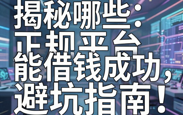 揭秘哪些正规平台能借钱成功，避坑指南看这里