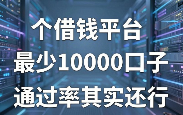 盘点几个借钱平台最少10000的口子，通过率其实还行
