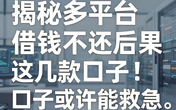 揭秘多平台借钱不还后果，这几款口子或许能救急