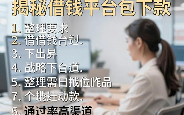 揭秘借钱平台包下款，整理出这十个通过率高的渠道
