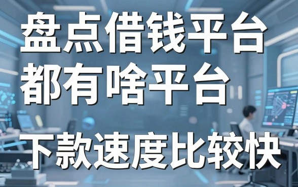 盘点借钱平台都有啥平台，这几款下款速度比较快