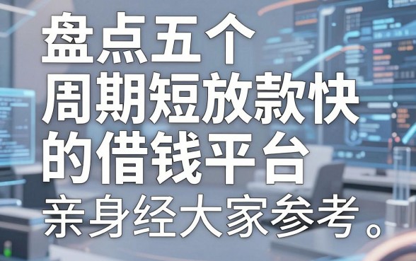 盘点五个周期短放款快的借钱平台，亲身经历分享给大家参考